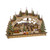 17.5" Brown and Green LED Lighted Christmas Themed Village House Tabletop Decor
