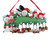 Club Pack of 12 Red and Green Snow Tree Family of Six Ornaments for Personalization 4"