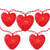 Set of 10 Valentines Day Heart Holiday Lights - Red Wire - 28382196