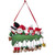 Club Pack of 12 Green and White Snow Tree Family of Four Ornaments for Personalization 4"