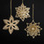 Club Pack of 36 Champagne and Gold Glittered Snowflake Christmas Ornaments 3"
