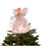Lighted Angel Christmas Tree Topper - 12" - Off-White and Gold - Clear Lights