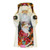 11.5" White and Red Russian Czar Treasures Wooden Santa Claus with Backpack Figure