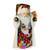 11.5" White and Red Russian Czar Treasures Wooden Santa Claus with Backpack Figure