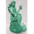 15" Aquamarine Ceramic Nautical Smiling Mermaid Statue With A Starfish
