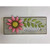 15.75" Green and Pink Floral Thermometer Rectangular Wall Décor