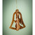 3" Brown Wooden 3D Nativity Bell Hanging Ornament