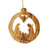 2.5" Tan Brown Round Nativity Hanging Christmas Ornament