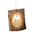 4" Brown Flight to Egypt Nativity in Bark Slice Hanging Ornament