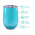 Set of 2 Pink and Blue Stainless Steel Reusable Wine Tumblers 7.25"