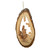 4" Brown Wooden Nativity in Bark Slice Hanging Ornament
