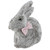 8" Gray and Pink Plush Rabbit with Bow Tie Easter Decoration