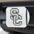 4" x 3.25" Silver and Black NCAA University of Southern California Hitch Cover Automotive Accessory