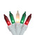 100-Count Red and Green Mini Christmas Light Set, 34.25ft White Wire