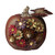 7.5" Brown Solar Powered Floral Pumpkin Outdoor Decoration