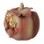 7.5" Brown Solar Powered Floral Pumpkin Outdoor Decoration