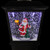 70.75" Black LED Lighted Musical Snowing Santa Christmas Street Lamp