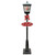 70.75" Black LED Lighted Musical Snowing Santa Christmas Street Lamp