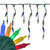 Set of 70 Multi-Color LED M5 Icicle Christmas Lights – 10ft Green Wire