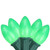 25-Count Opaque Green C9 St Patrick's Day Light Set - 24ft Green Wire