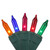 100-Count Multicolor Everglow Mini Icicle Christmas Light Set, 4.5ft Green Wire