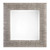 40” Distressed Silver Wooden Framed Beveled Square Wall Mirror