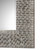 40” Distressed Silver Wooden Framed Beveled Square Wall Mirror
