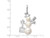 Snowman Charm Freshwater Cultured Pearl Pendant Necklace in Sterling Silver with Chain