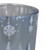 5" Shiny Blue and Silver Winter Forest and Snowflake Flameless Candle Holder