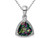 2.00 Carat (ctw) Mystic Fire Topaz Trillion Pendant Necklace in Sterling Silver with Chain
