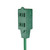 9' Green Indoor Extension Power Cord with 9-Outlets and Safety locks
