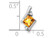 1/2 Carat (ctw) Solitaire Citrine Pendant Necklace in Sterling Silver  with Chain