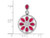 1.43 Carat (ctw) Natural Ruby Pendant Necklace in 14K White Gold with Diamonds and Chain
