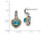 2.00 Carat (ctw) Blue Topaz Heart Earrings in Sterling Silver with 14K Gold Accent