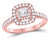 3/4 Carat (G-H, I1-I2) Princess-Cut Diamond Engagement Ring in 14K Rose Pink Gold - 08GDG11377175P-7