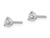 1/4 Carat (ctw VS2-SI1, D-E-F) Lab-Grown Diamond Solitaire Stud Earrings in 14K White Gold 3-Prong