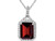 5.00 Carat (ctw) Emerald Cut Garnet Pendant Necklace in 14K White Gold with Chain