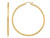 14K Yellow Gold Large Diamond Cut Hoop Earrings 2 Inch (2.00 mm)