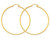 14K Yellow Gold Large Diamond Cut Hoop Earrings 2 Inch (2.00 mm)