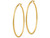 14K Yellow Gold Large Diamond Cut Hoop Earrings 2 Inch (2.00 mm)