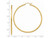 14K Yellow Gold Large Diamond Cut Hoop Earrings 2 Inch (2.00 mm)