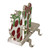 Set of 2 Green, Red, and Silver Gift Box Christmas Stocking Holder