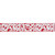 White and Red Glittered Hearts Valentine's Day Wired Craft Ribbon 2.5" x 10 Yards