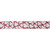 White and Red Glitter Hearts Valentine's Wired Craft Ribbon 2.5" x 10 Yards