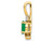 1/3 Carat (ctw) Natural Emerald Pendant Necklace in 14K Yellow Gold with Chain