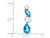 1.85 Carat (ctw) Lab-Created Opal and Blue Topaz Drop Pendant Necklace in 14K White Gold with Chain