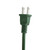 15' Green Indoor Extension Power Cord with 3-Outlets and Safety Lock