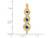 1/4 Carat (ctw) Natural Blue Sapphire Twist Pendant Necklace in 10K Yellow Gold with Chain