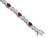 4.95 Carat (ctw) Oval Garnet Bracelet in Sterling Silver with Accent Diamonds