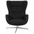 40.5" Charcoal Black Upholstered Swivel Wing Chair